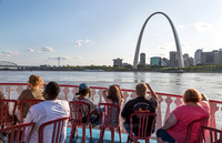 Gateway Arch and St. Louis from the Mississippi River cruise