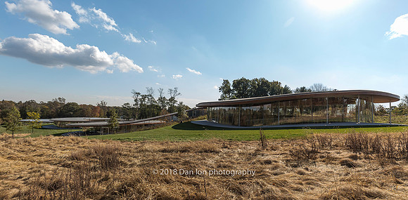 Grace Farms, top of the River meandering from the Sanctuary to the Court at bottom