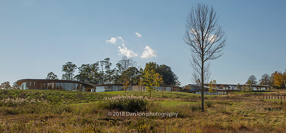 Grace Farms, bottom of the River meandering up from the Court all the way up to the Sanctuary