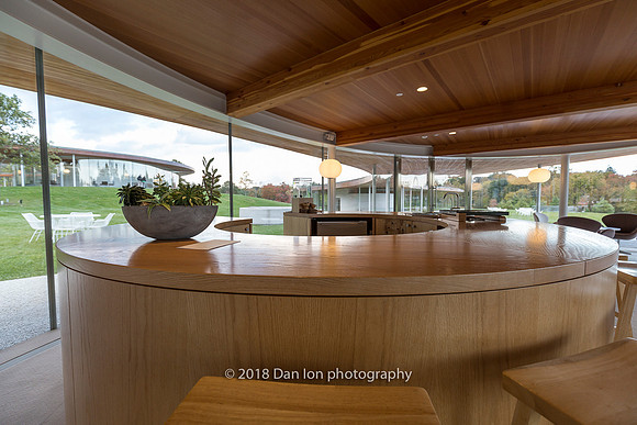 Grace Farms, the River, inside the Pavilion, the tea bar