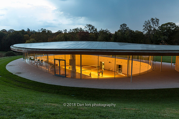 Grace Farms, the River, the Court as storm approaches