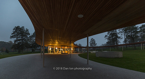 Grace Farms, the River, the Pavilion at night