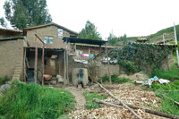 One of many adobe homes in the high Andes
