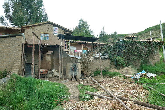 One of many adobe homes in the high Andes
