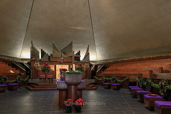 North Christian Church, Eero Saarinen architect, 1964, Dan Kiley landscape architect