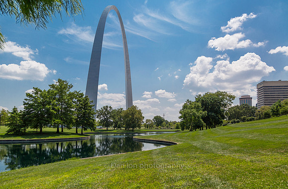 Gateway Arch from the North pond