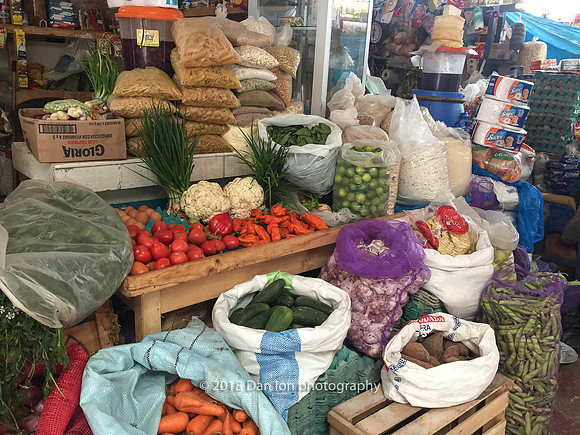 Well stocked municipal market, Paucartambo,  Andes