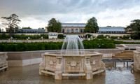 Longwood Gardens, canal fountains with basket weave water flow