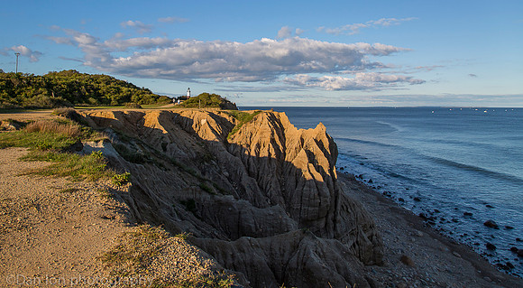 Montauk Point Lighthouse, severe erosion from weather,  Montauk NY