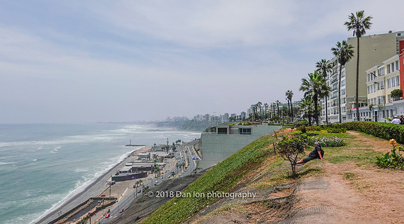 Lima, overlooking the Pacific Ocean from the cliffs