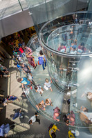 Apple flagship store, 5th Ave.  NYC. All glass entrance and elevator.