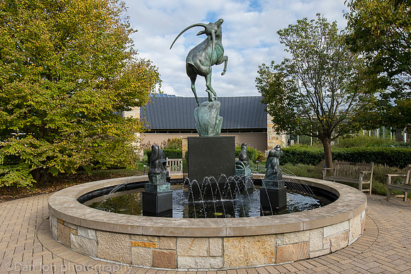 Frederik Meijer Gardens & Sculpture Park - Leaping Gazelle Fountain (Rabbit, Hawk, Grouse, Otter), Marshall Fredericks