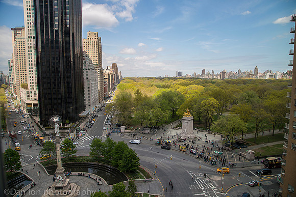 Central park and Columbus Circle, New York City