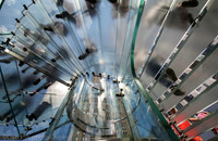 Apple flagship store, 5th Ave.  NYC. All glass entrance.